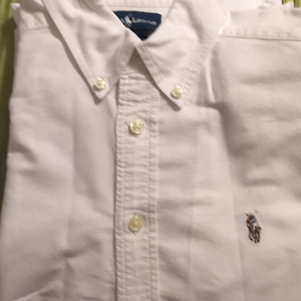 Boys White polo oxford